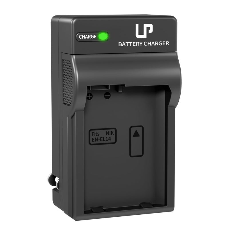LP EN-EL14 EN EL14a Battery Charger, Charger Compatible with Nikon D3500, D5600, D3300, D5100, D5500, D3100, D3200, D5200, D5300, D3400, DF, Coolpix P7000, P7100, P7700, P7800 Cameras and More - Image 1